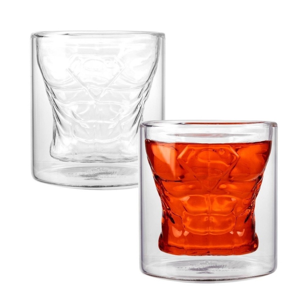 Bioworld 8oz Superman Sculpted Glassware (NEW)
